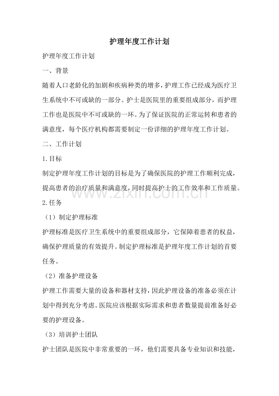 护理年度工作计划.pdf_第1页