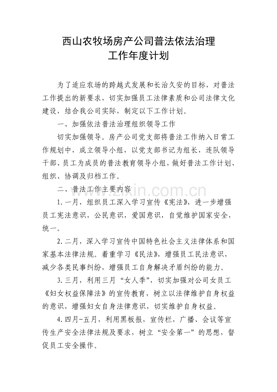 普法依法治理工作年度计划、总结、组织机构范文.doc_第2页