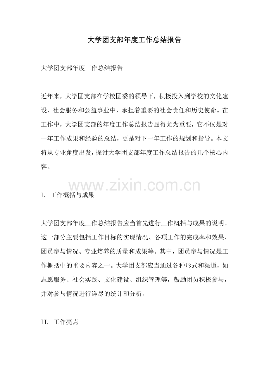 大学团支部年度工作总结报告.pdf_第1页