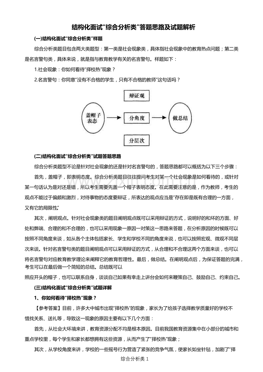 6结构化面试“综合分析类”答题思路及试题解析.doc_第1页