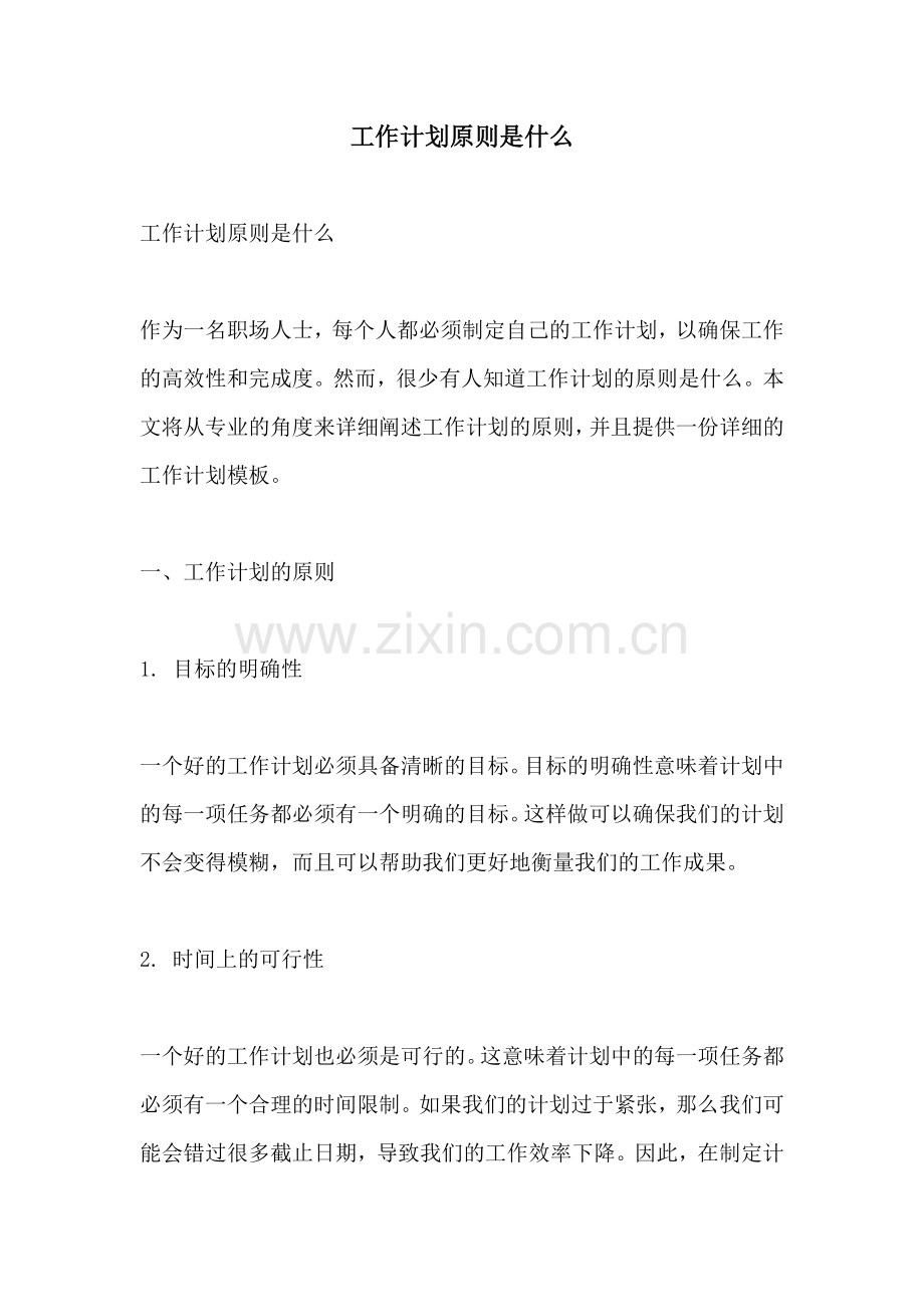 工作计划原则是什么.docx_第1页