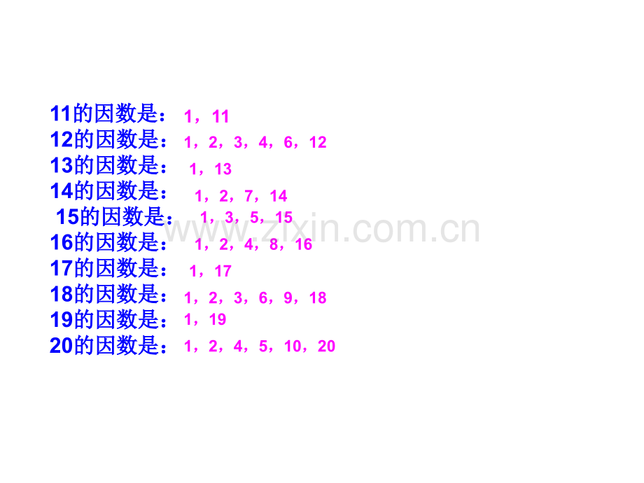 求一个数的因数和求一个数的倍数的方法.ppt_第2页
