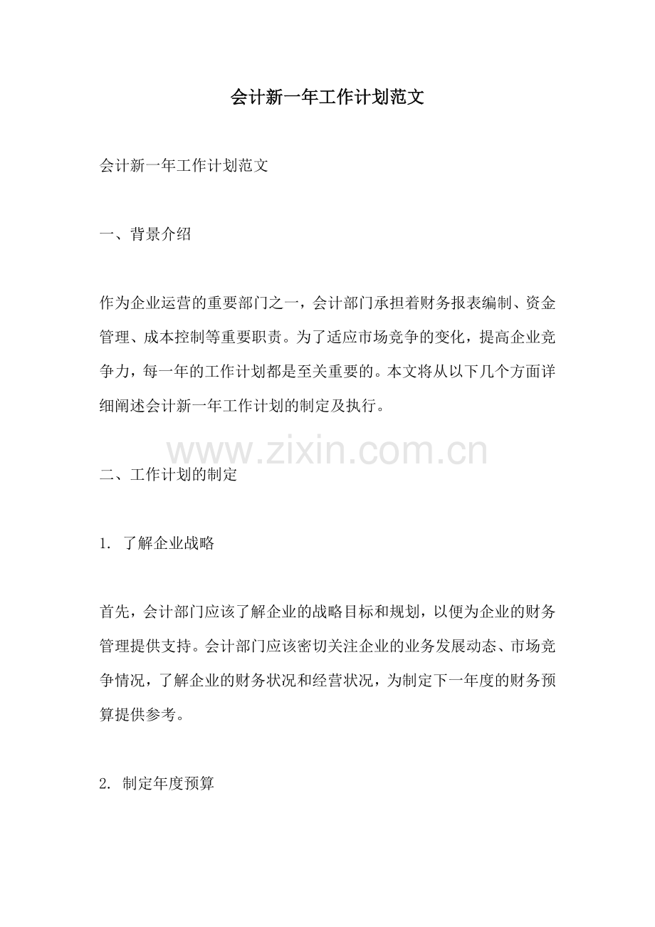 会计新一年工作计划范文.docx_第1页