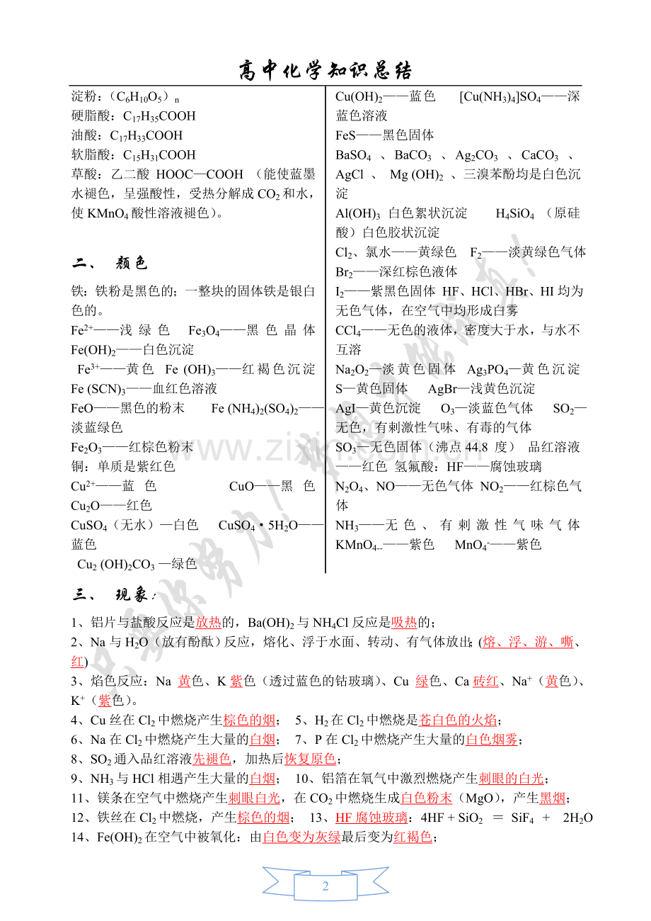 超全高中化学经典知识点总结.doc_第2页
