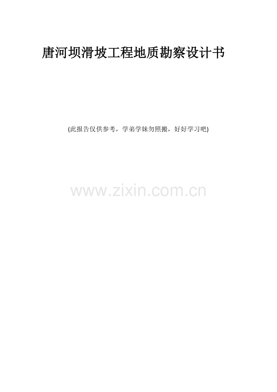 峨眉山唐河坝滑坡勘察设计报告.docx_第1页