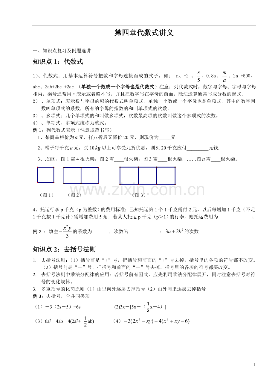 初一代数式复习专题.doc_第1页