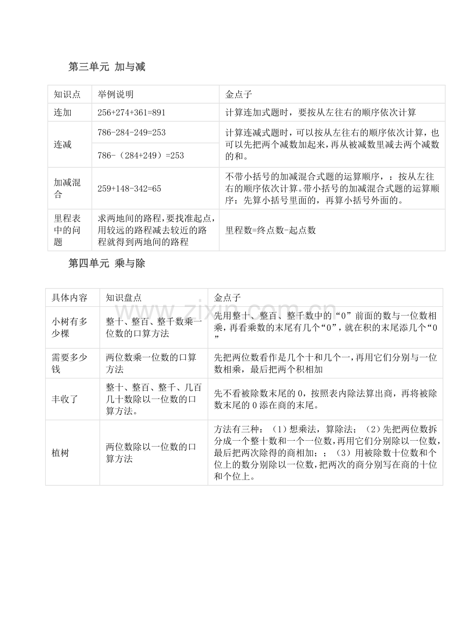 北师大版三年级数学上册期末复习资料.doc_第2页