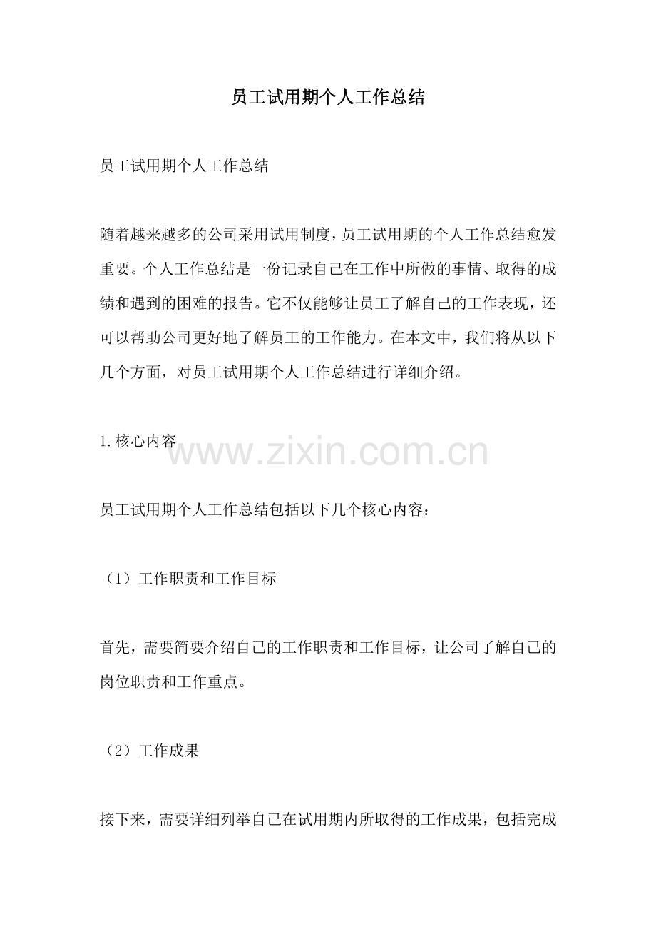 员工试用期个人工作总结.pdf_第1页