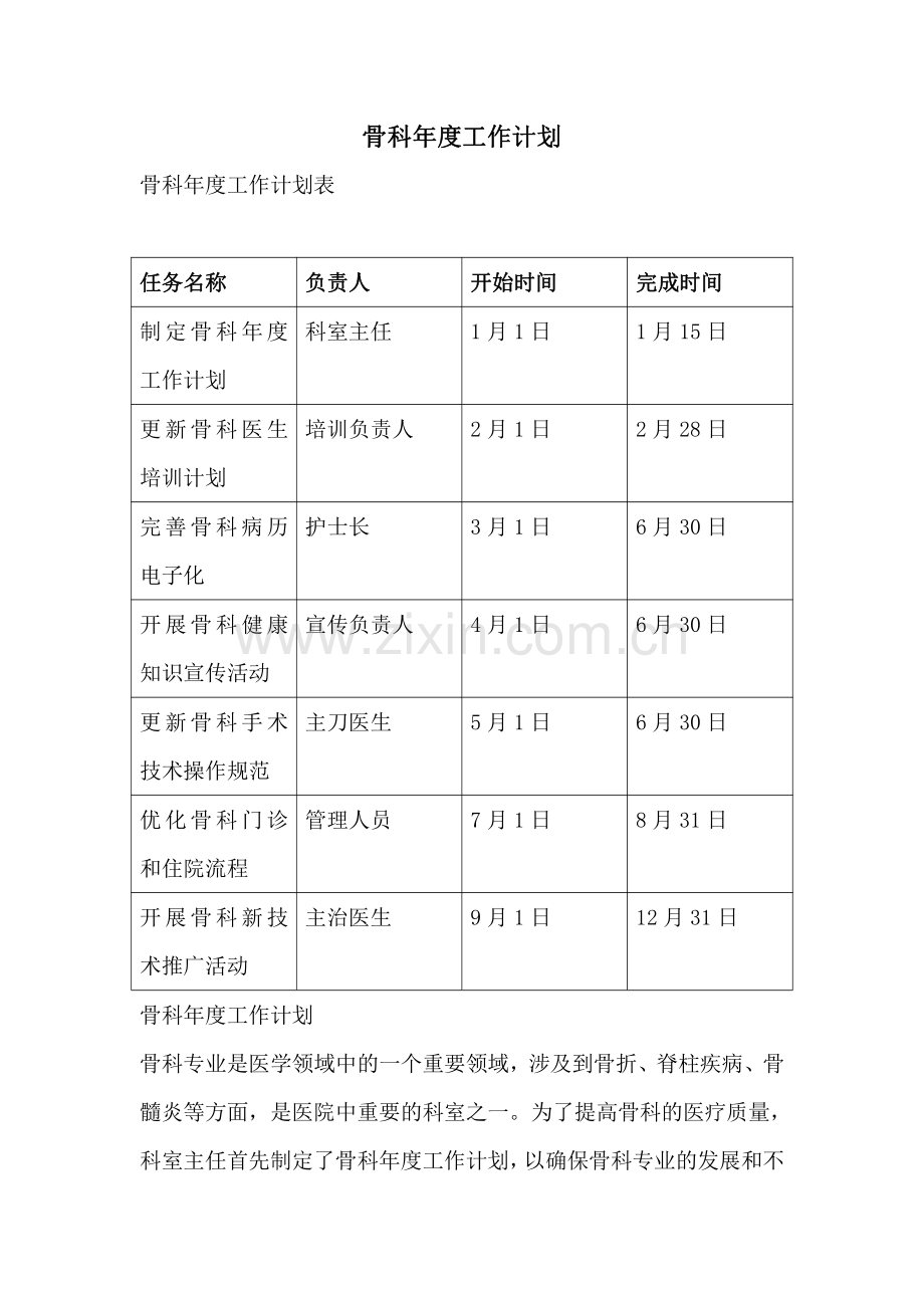 骨科年度工作计划.pdf_第1页