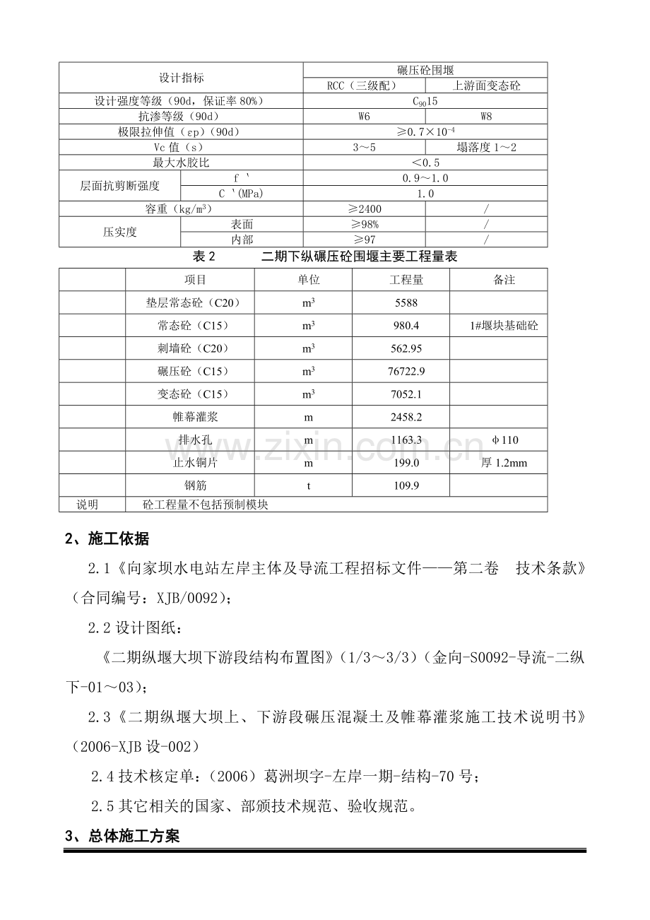 二期下游纵向碾压砼围堰施工方案.docx_第2页