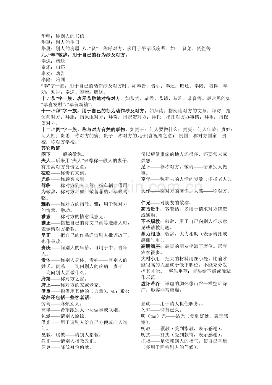 常见敬辞谦辞(整合版).pdf_第2页