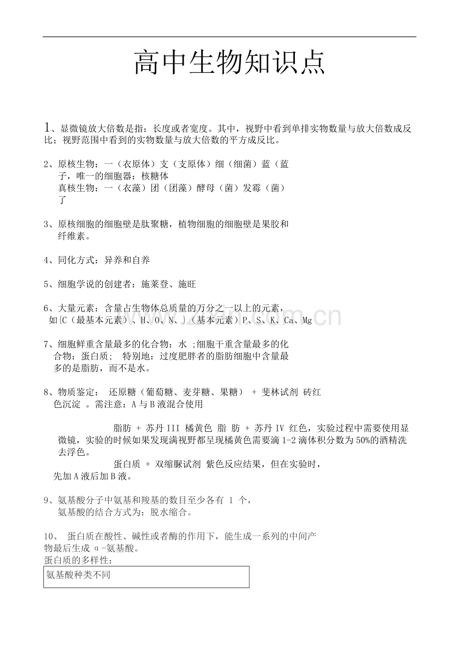 高中生物知识点.pdf_第1页
