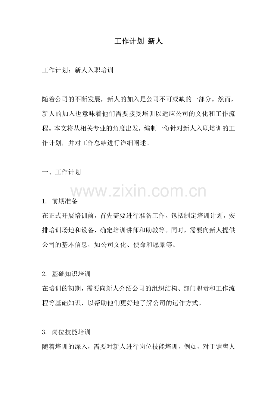 工作计划 新人.pdf_第1页
