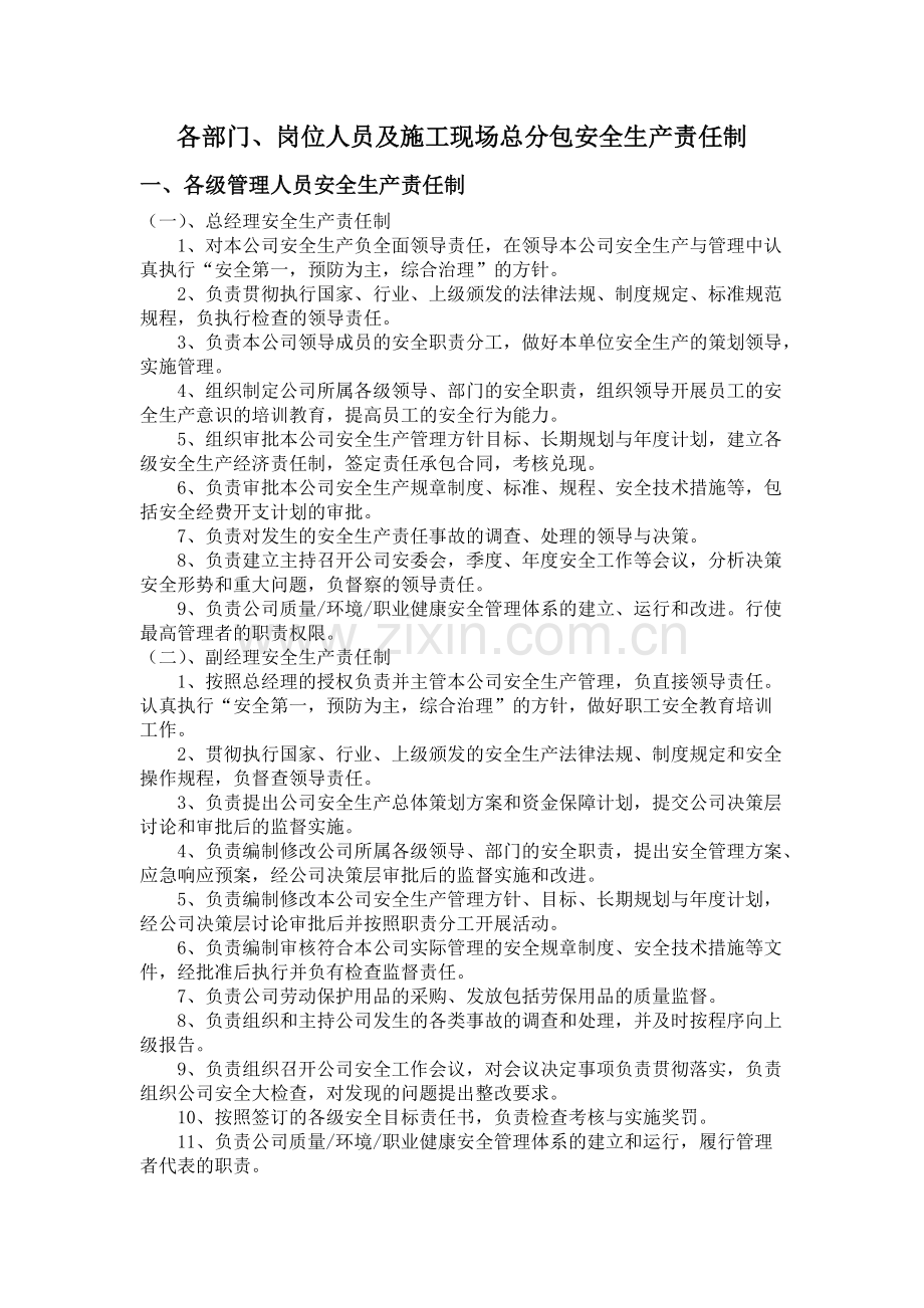 各部门、岗位人员及施工现场总分包安全生产责任制.pdf_第2页