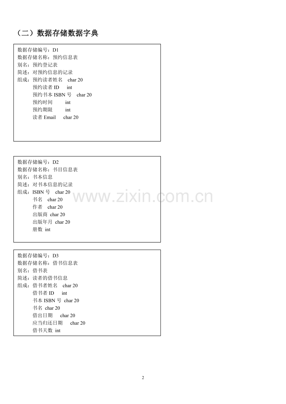 图书管理系统数据字典.doc_第2页