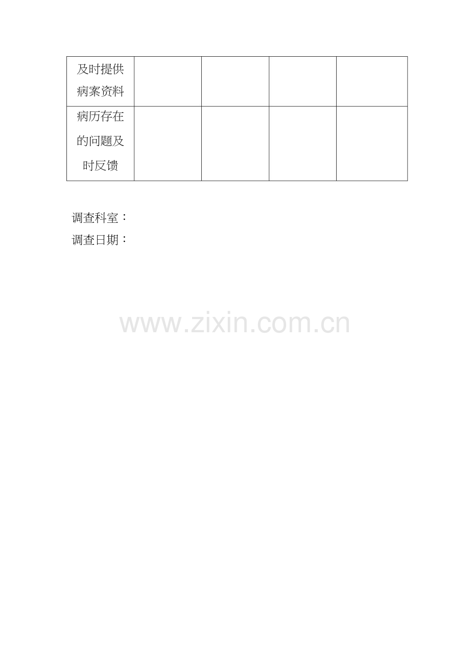 临床科室对病案室提供服务满意度调查表-共5页.docx_第2页