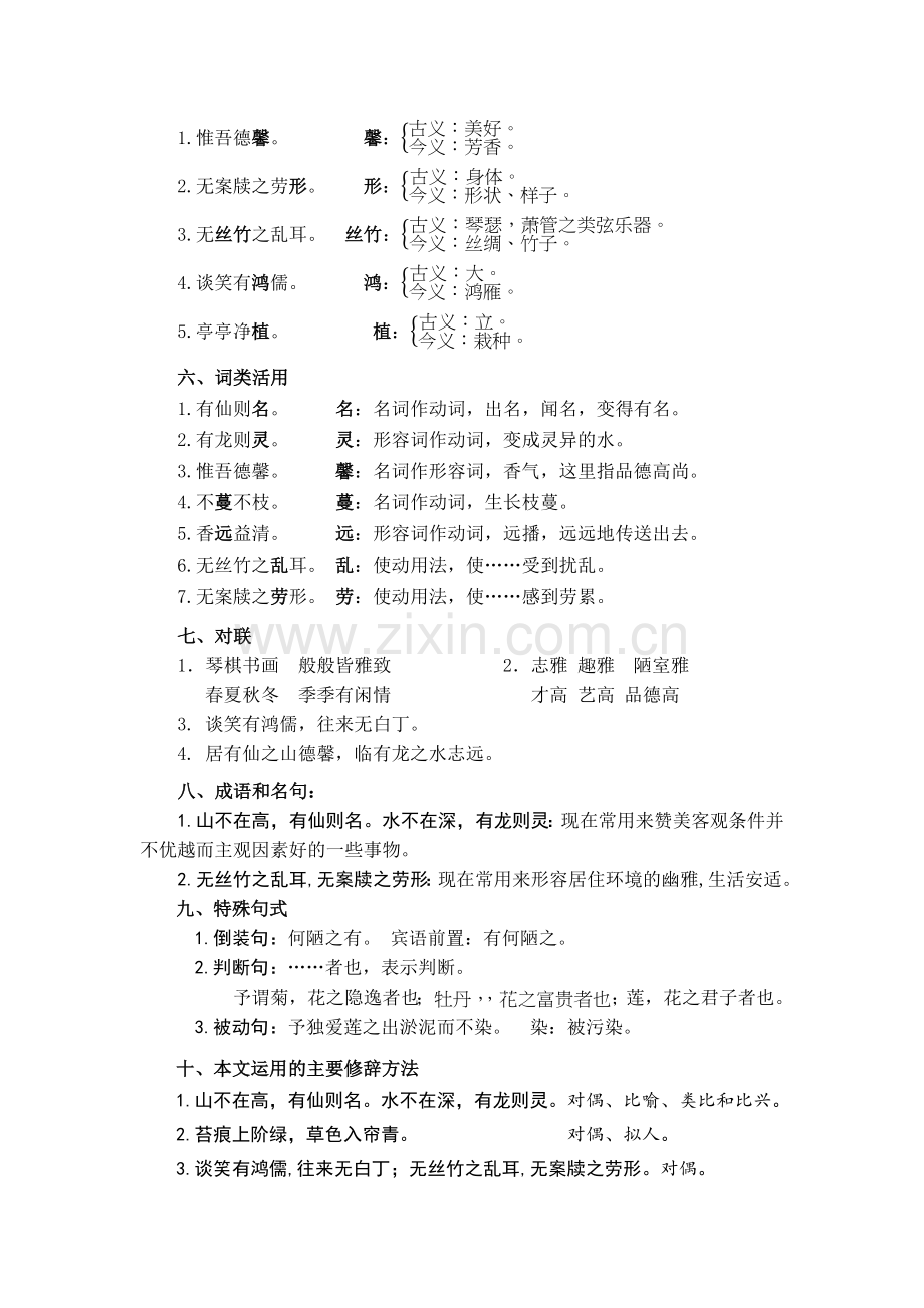 《陋室铭》复习要点.doc_第2页