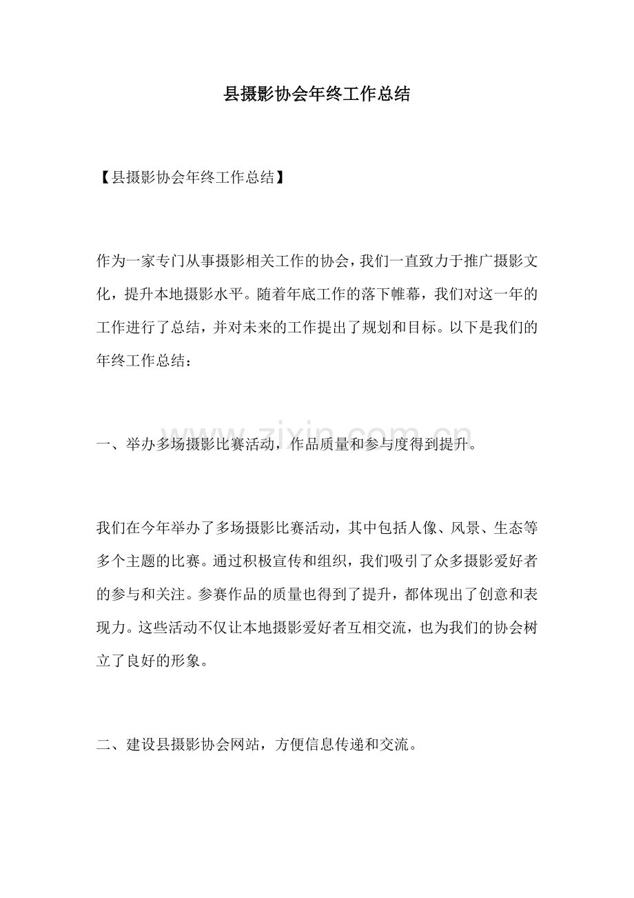 县摄影协会年终工作总结.docx_第1页