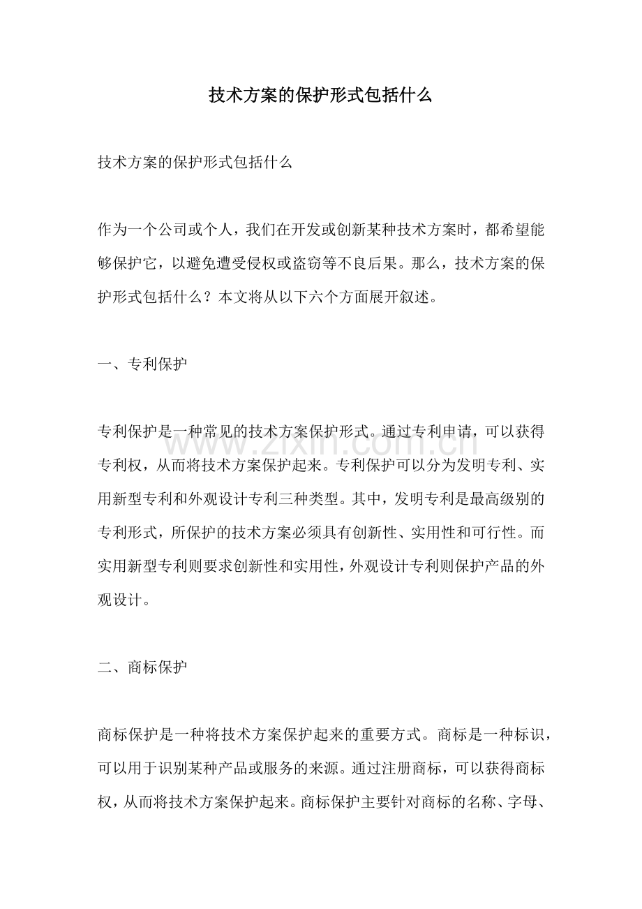 技术方案的保护形式包括什么.docx_第1页