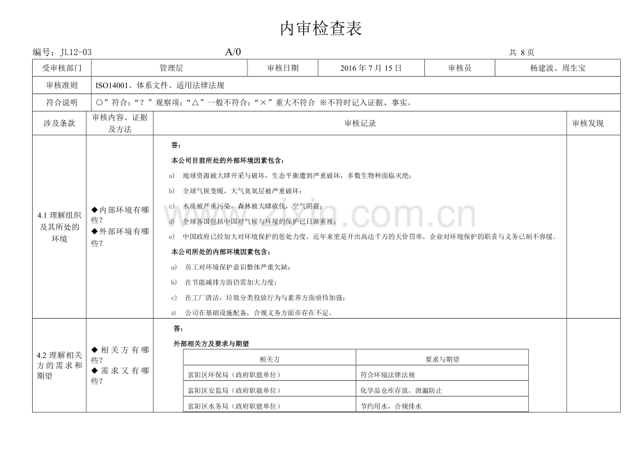 环境内审检查表.doc_第2页