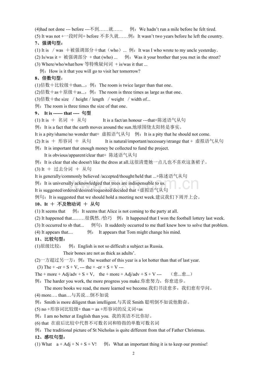 高考英语常用经典句型必背.doc_第2页