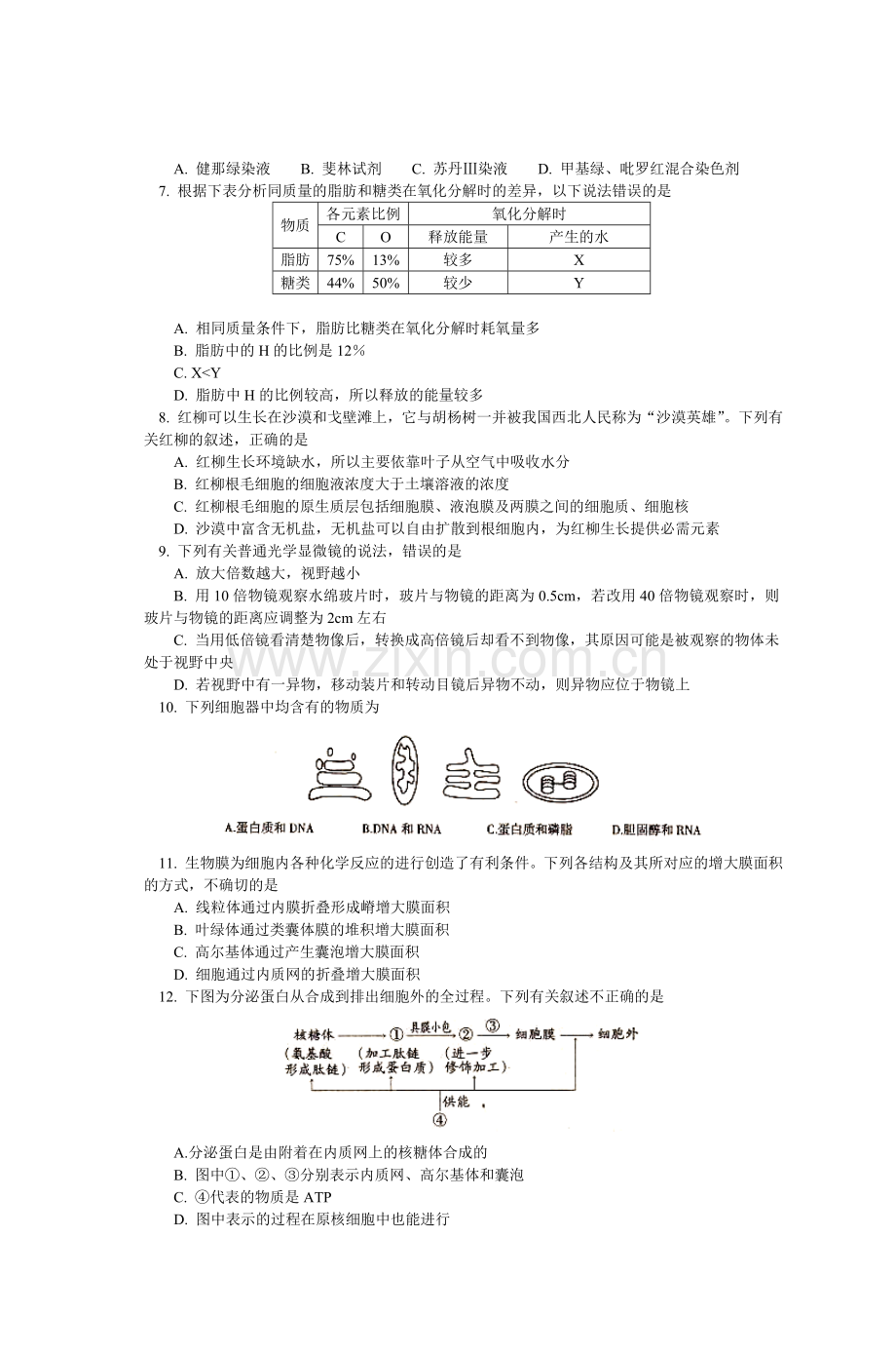 江西省吉安市高一下学期期末教学质量评价生.doc_第2页