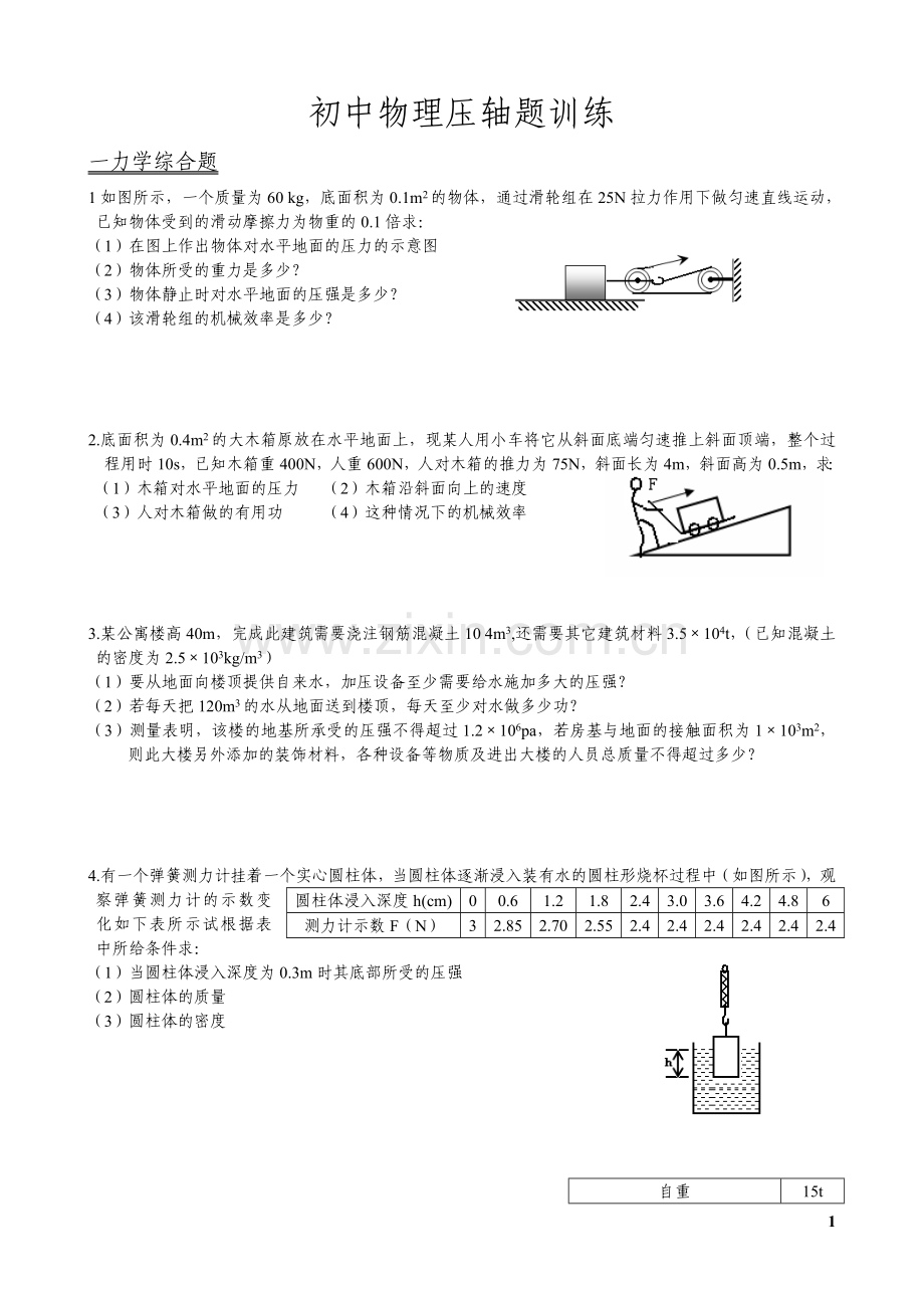 初中物理中考压轴题专项练习.doc_第1页