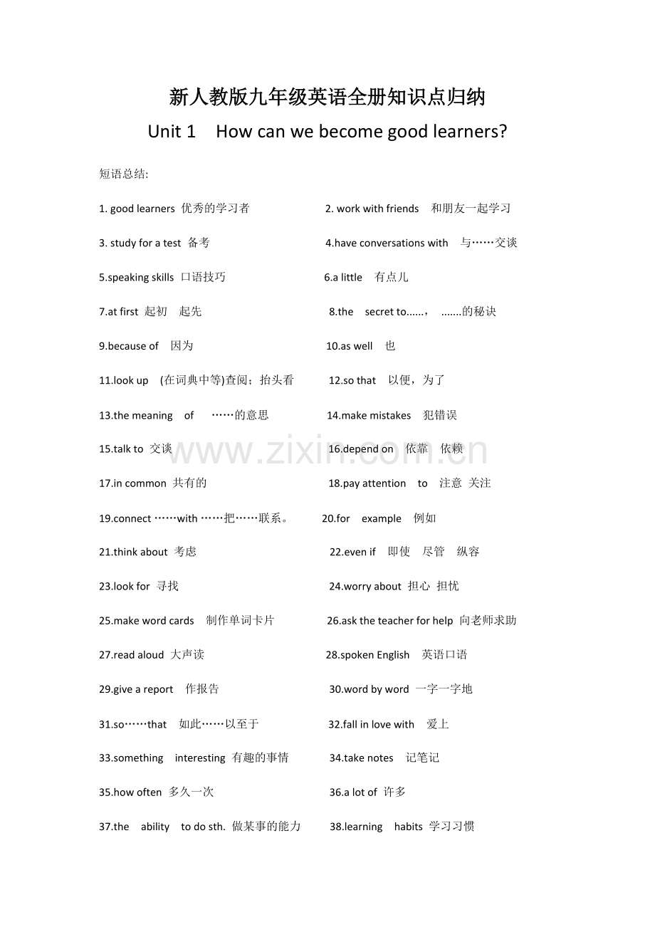 九年级全一册英语知识点归纳.pdf_第1页