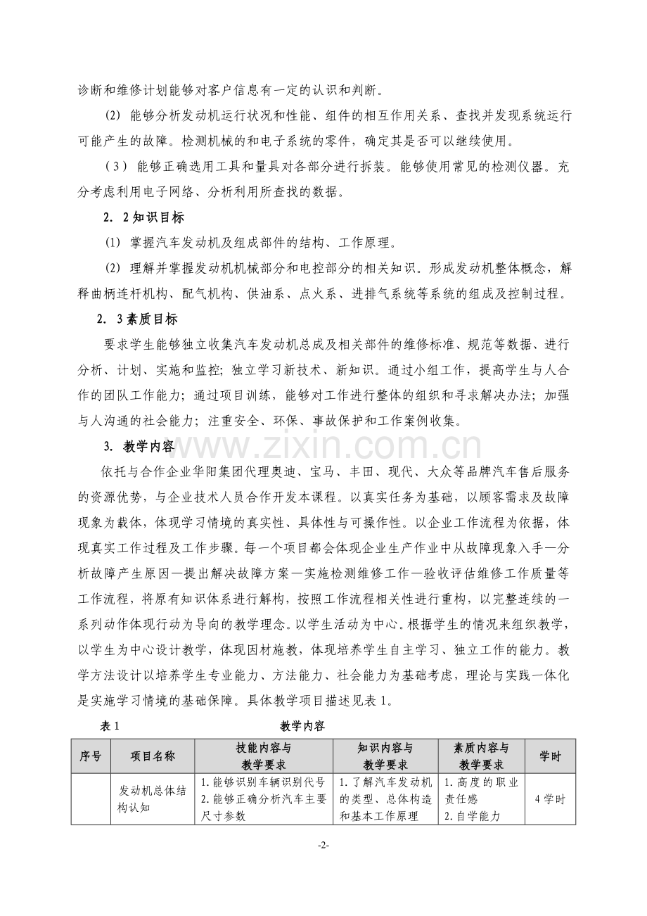 汽车发动机构造课程标准.doc_第2页