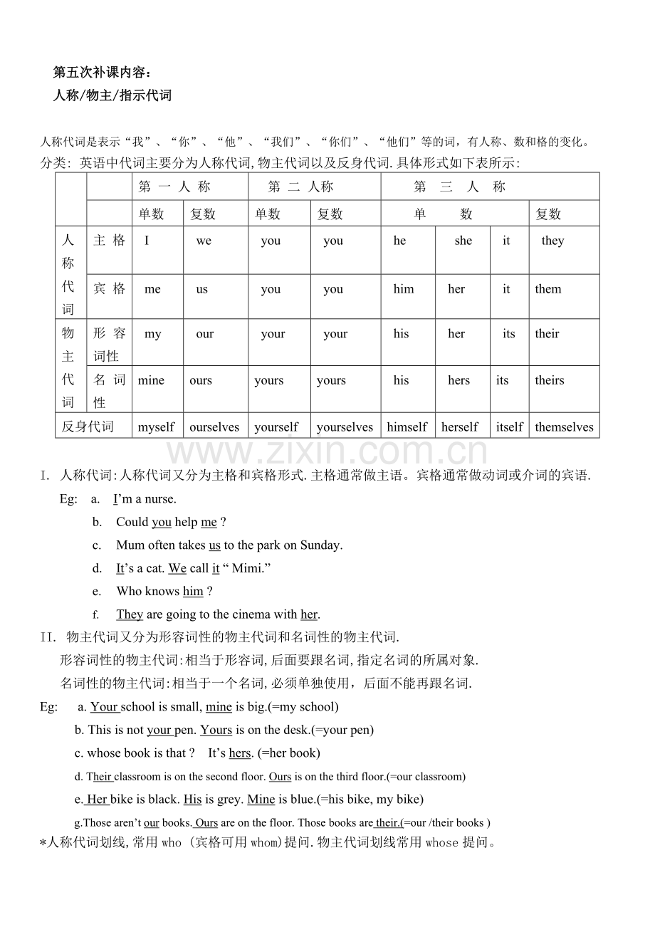 初中英语人称代词小结.doc_第1页