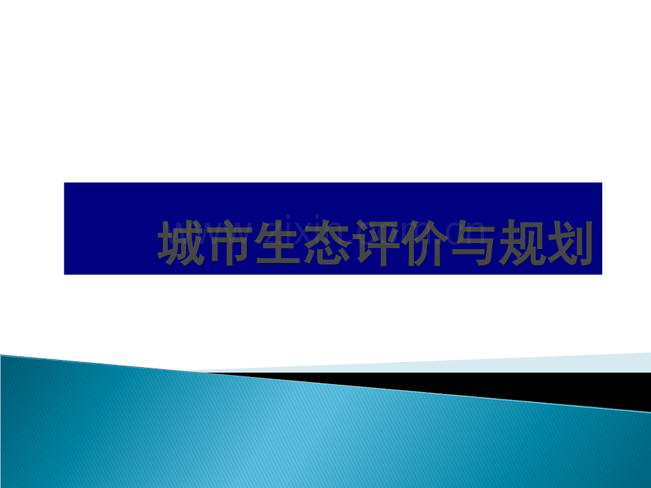 城市生态评价与规划.ppt_第1页