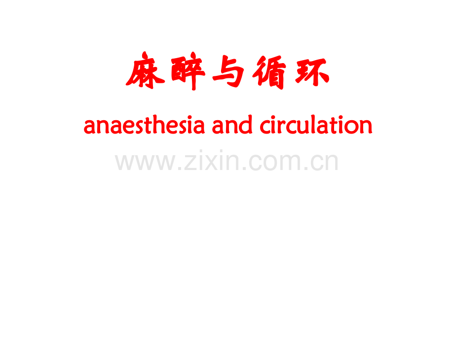 -麻醉与循环.ppt_第1页