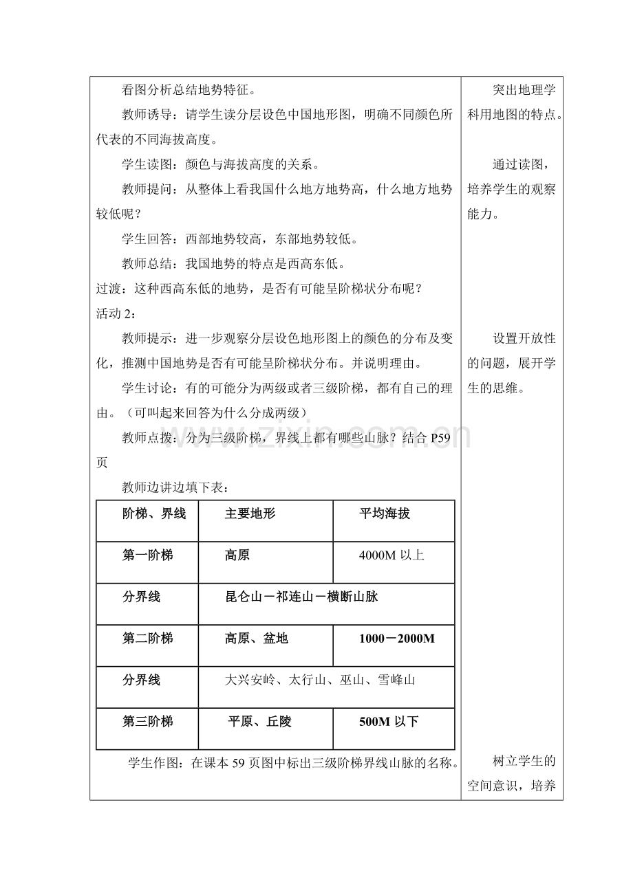 中国地势和地形教案.doc_第2页