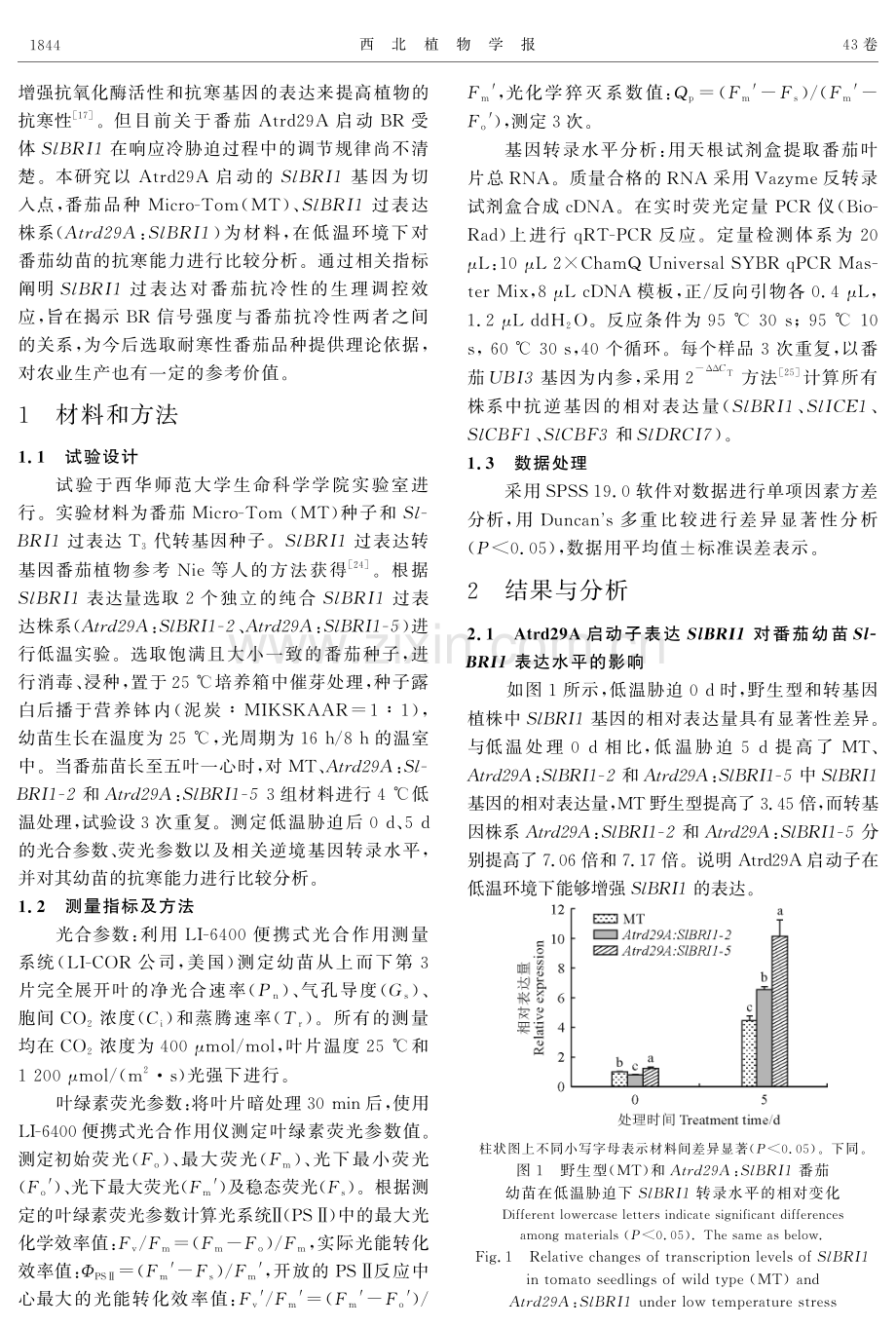 低温诱导表达SlBRI1增强番茄幼苗耐寒能力.pdf_第3页