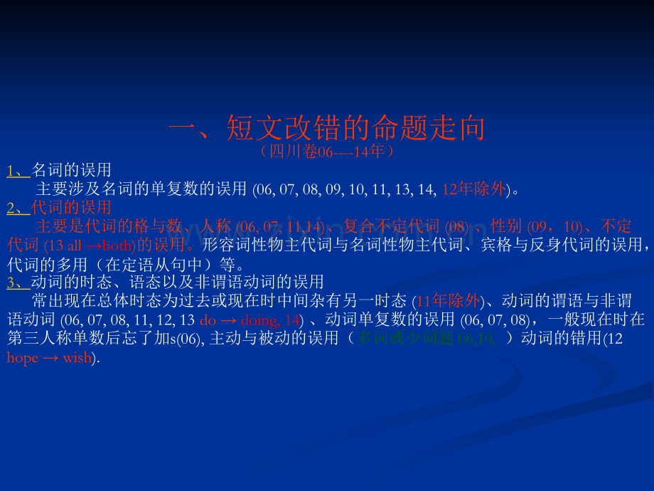 高考短文改错真题分析课件ppt.ppt_第2页