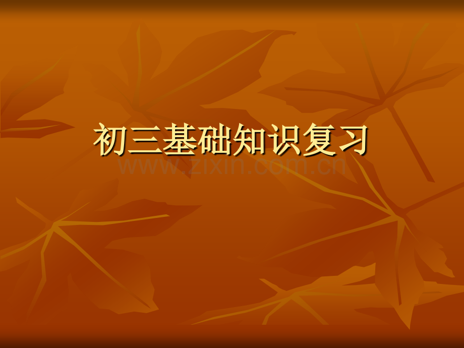 初三语文基础知识复习.pptx_第1页