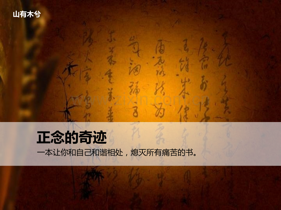 【拆书阅读笔记】-《正念的奇迹》.pptx_第1页