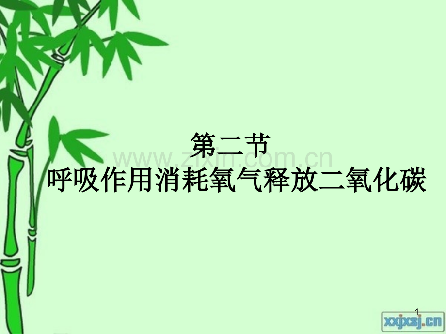 呼吸作用消耗氧气释放二氧化碳.ppt_第1页