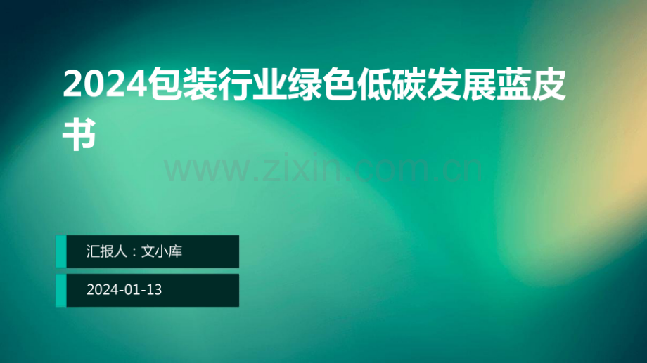 2024年包装行业绿色低碳发展蓝皮书.pdf_第1页