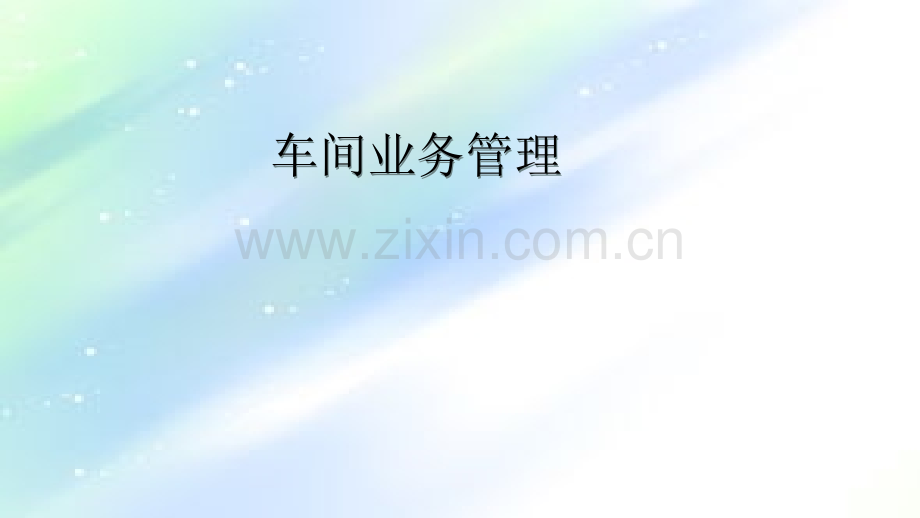 车间业务管理ppt.ppt_第1页