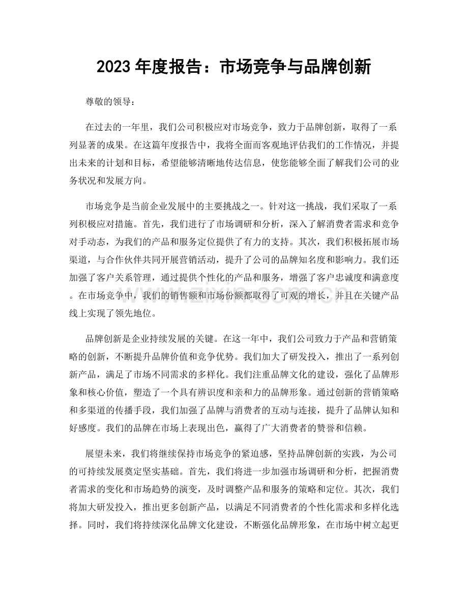 2023年度报告：市场竞争与品牌创新.docx_第1页