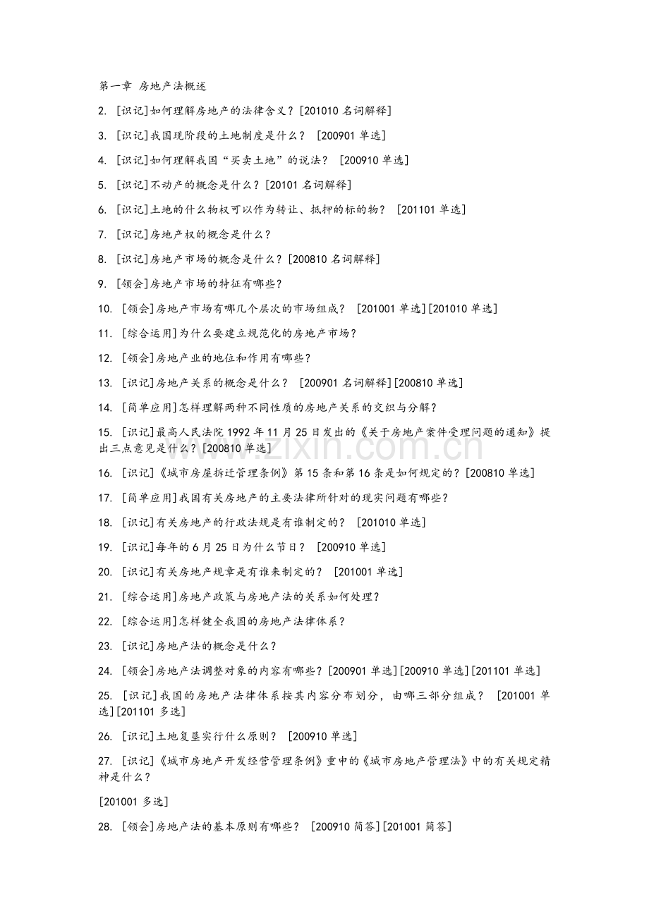2019年4月房地产法笔记(自考).doc_第1页