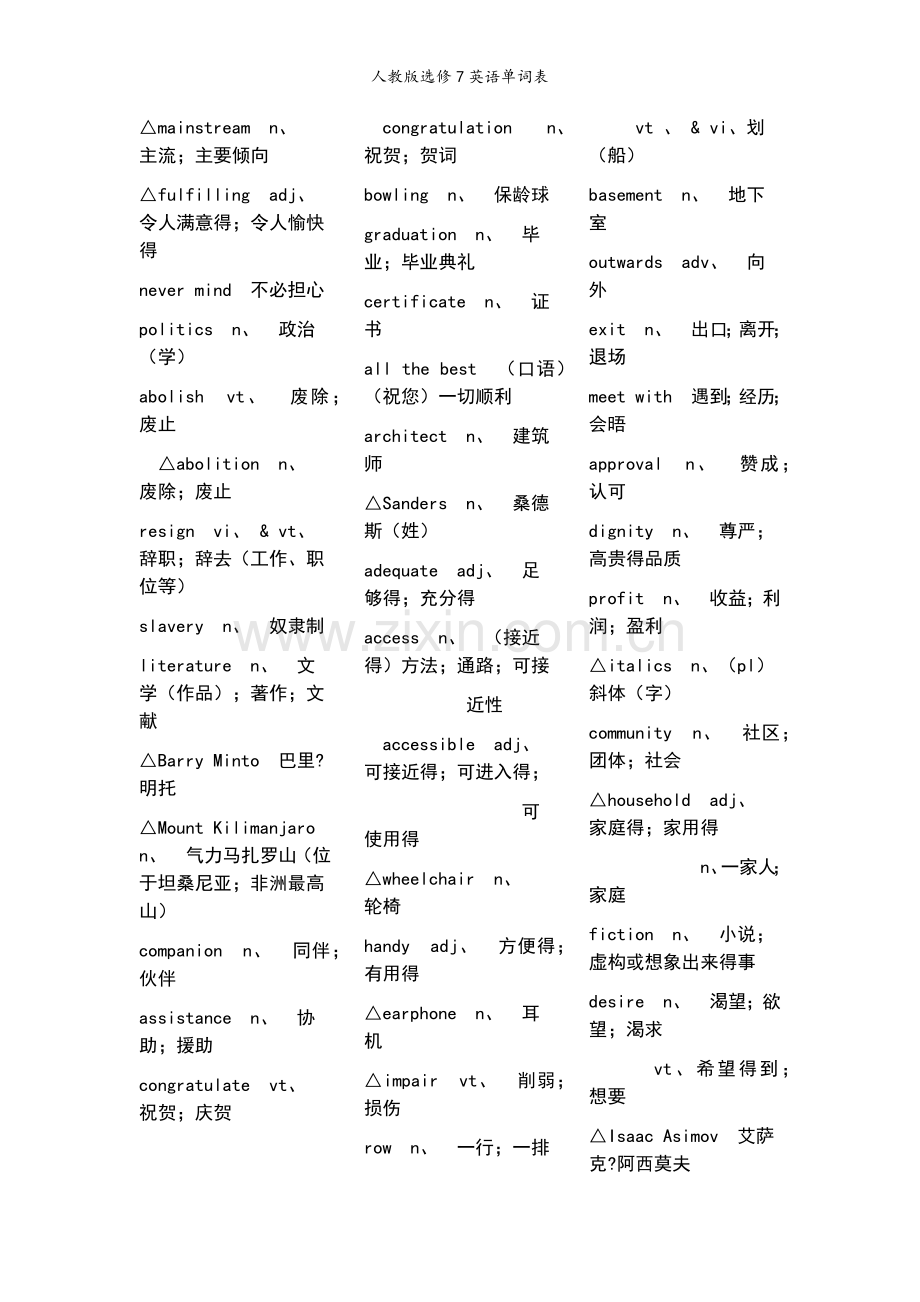 人教版选修7英语单词表.doc_第2页