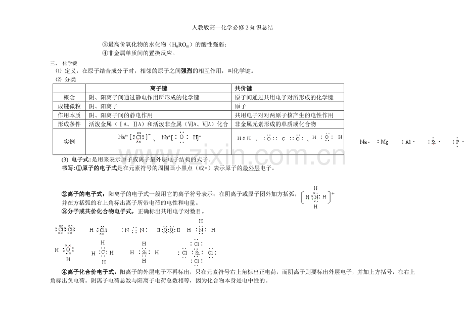 人教版高一化学必修2知识总结.doc_第2页