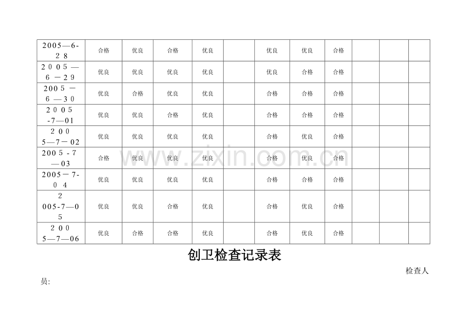 创卫检查记录表.doc_第2页