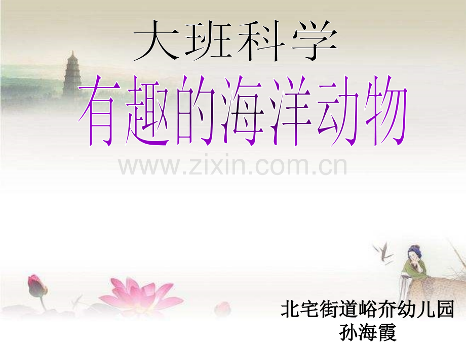大班科学：有趣的海洋动物.ppt_第1页