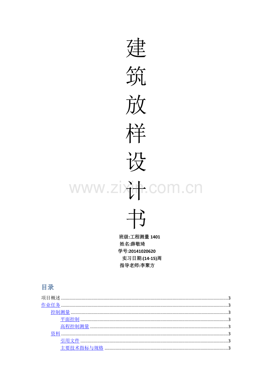 放样设计书.doc_第1页