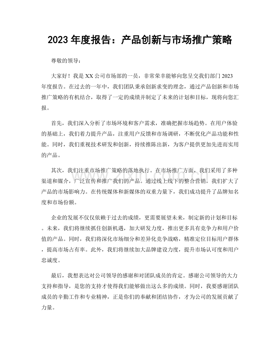 2023年度报告：产品创新与市场推广策略.docx_第1页