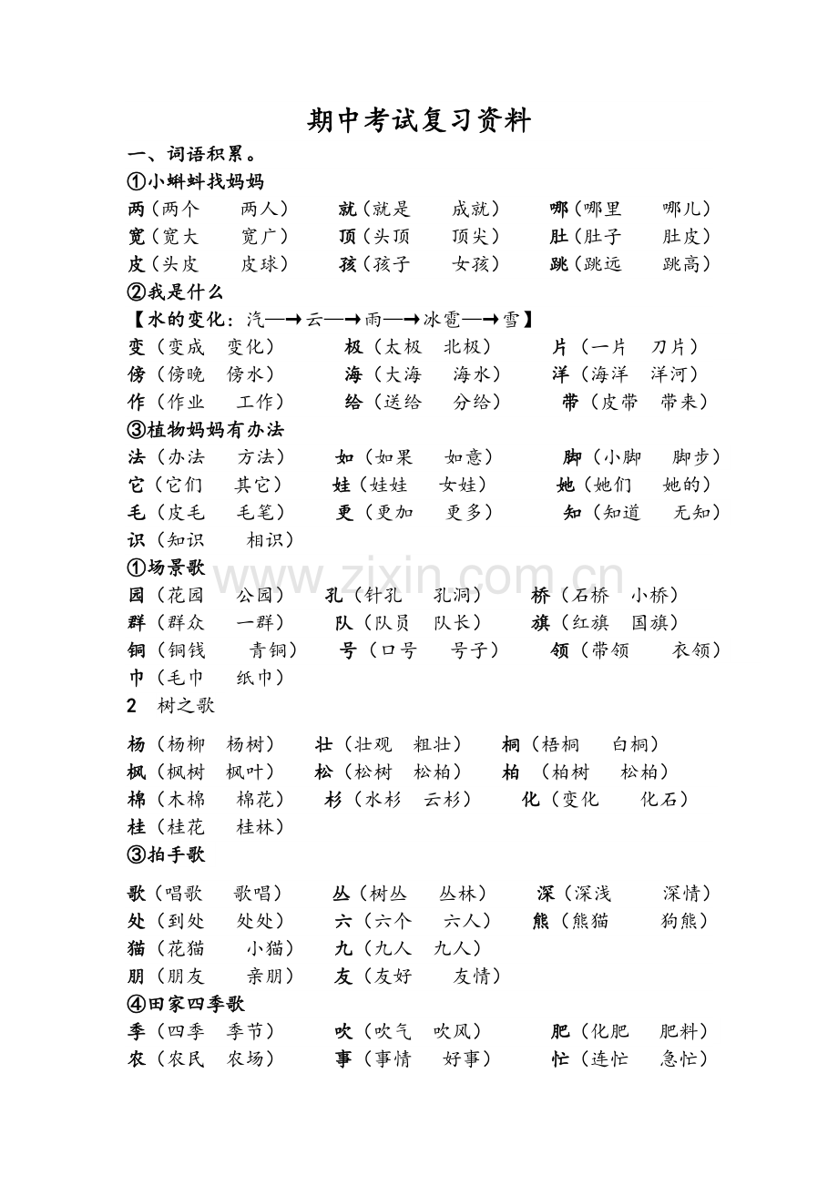 二年级期中考试复习资料.doc_第1页