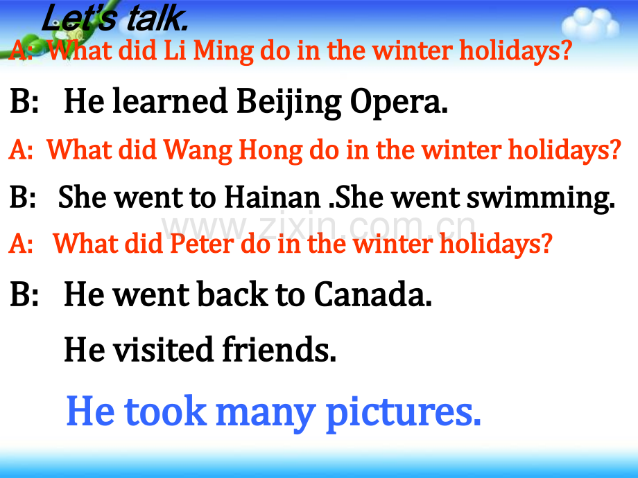 五年级下册英语Unit-1-Lesson-2-I-didn’t-ski.ppt_第2页